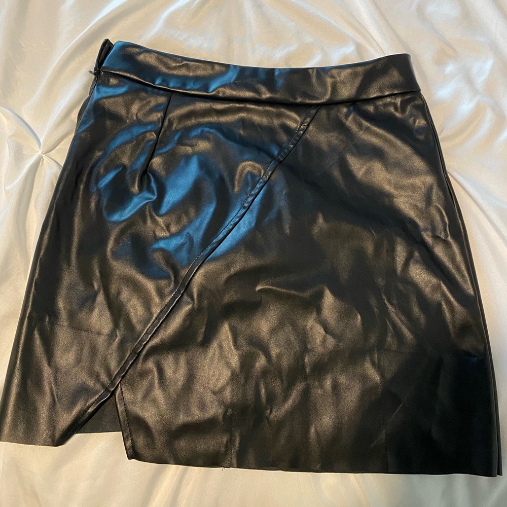 Faux leather skirt, medium, black, SHEIN, never worn